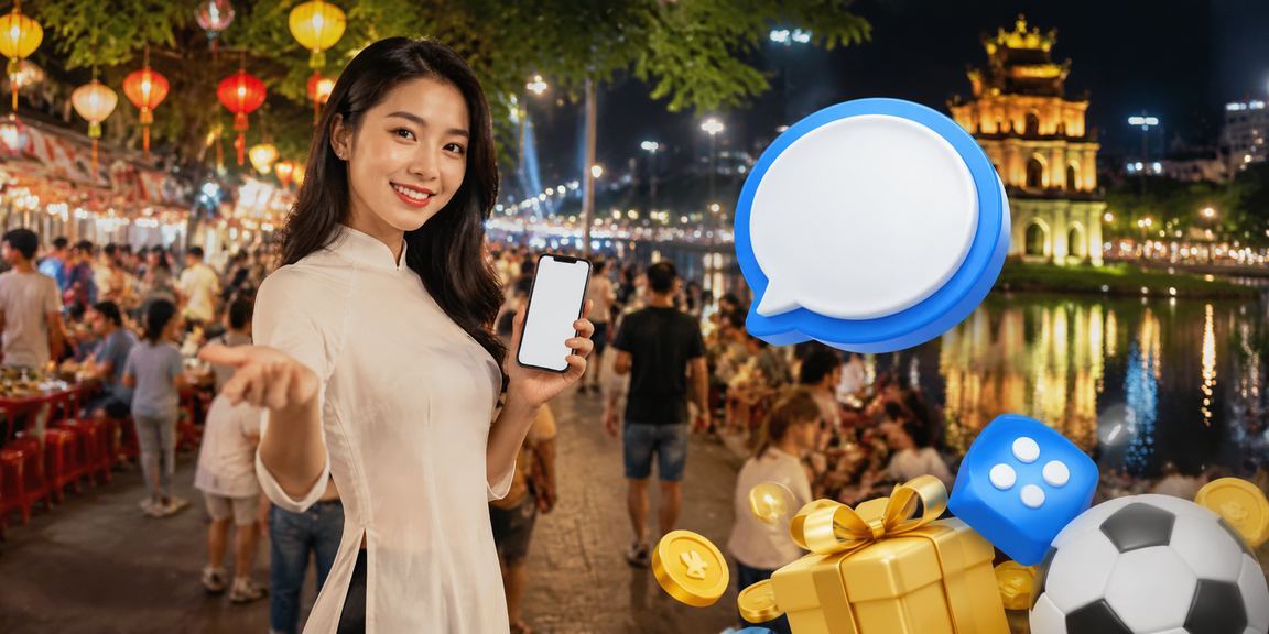 Người chơi đăng ký tài khoản tại chợ đêm Hà Nội với điện thoại di động