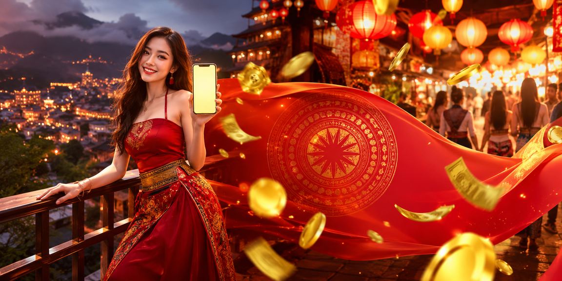 Người dùng kiểm tra ưu đãi cashback tại chợ đêm Sa Pa dưới ánh đèn lung linh